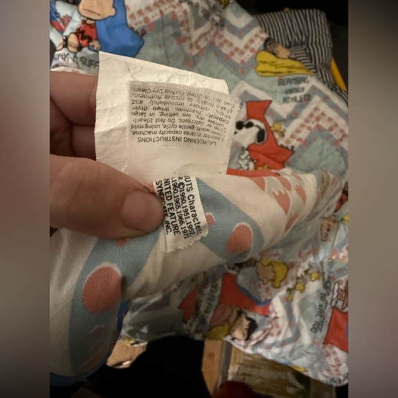 Rare Vintage 1971 Peanuts Snoopy Charlie Brown &Gang Video Game comforter - Picture 7 of 8